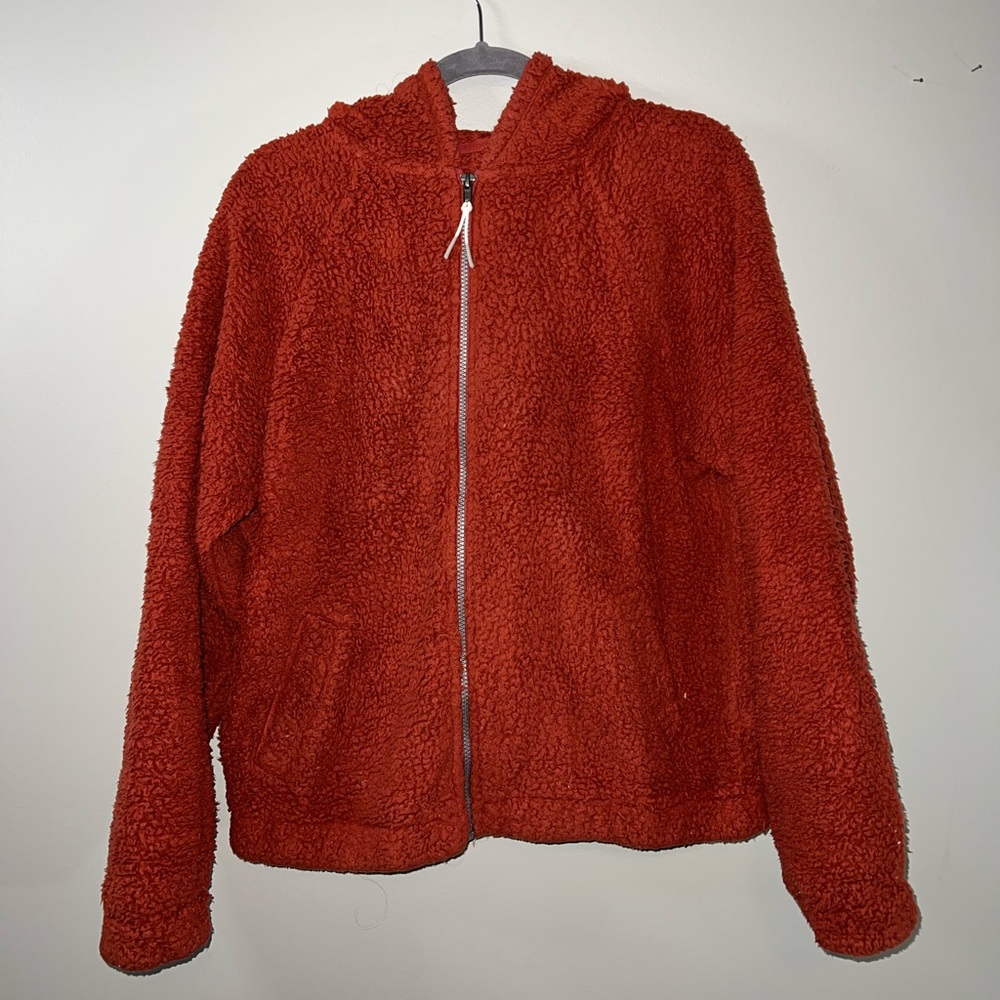 Zip up fuzzy hoodie!